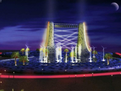 迪拜“Layers of Dubai”---沙漠太陽能、風能發(fā)電塔/Mekano